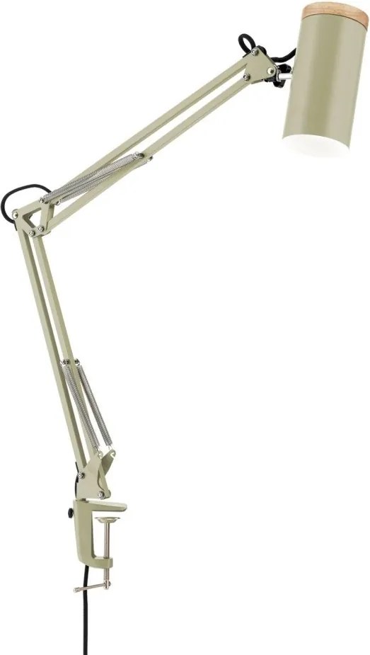 Lampa cu brat articulat si sistem de prindere masa, Gili verde deschis