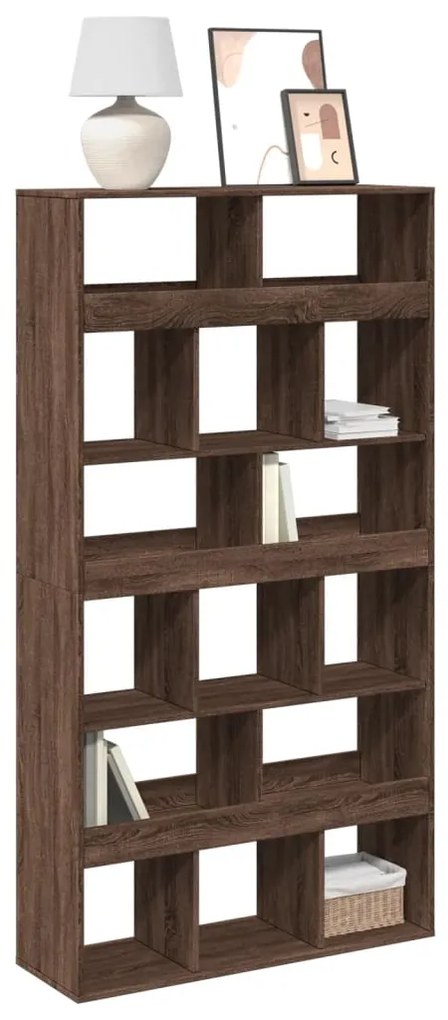 3309381 vidaXL Bibliotecă, stejar maro, 100x33x187,5 cm, lemn prelucrat