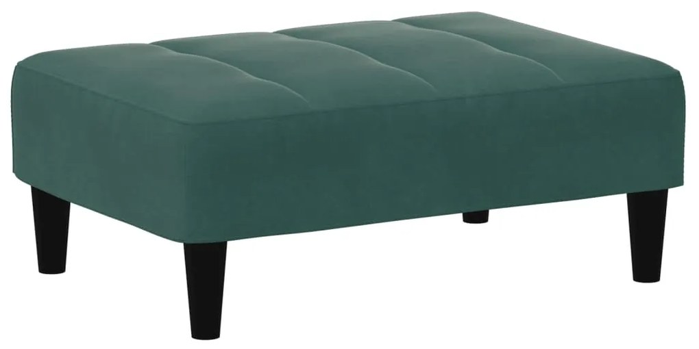 4007368 vidaXL Taburet, verde închis, 77x55x31 cm, catifea