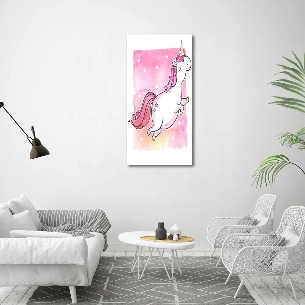 Tablouri tipărite pe pânză Unicorn roz