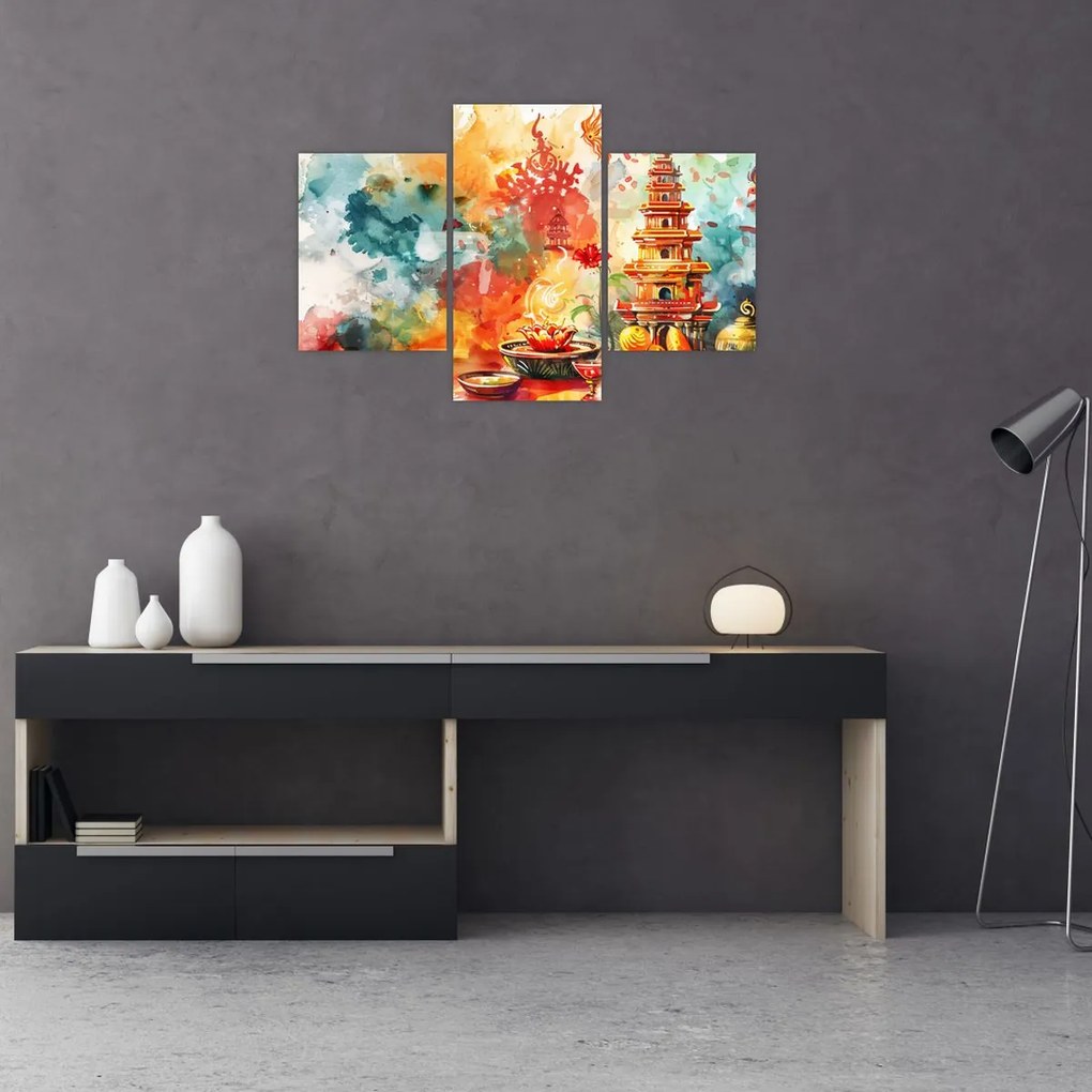 Tablou - Ilustrație în acuarelă (90x60 cm)