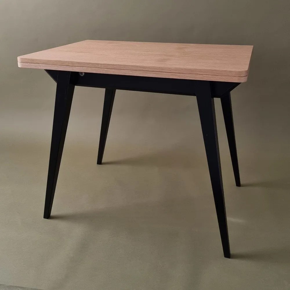 Masă de dining extensibilă cu blat cu aspect de lemn de frasin 65x90 cm Envelope – Ragaba