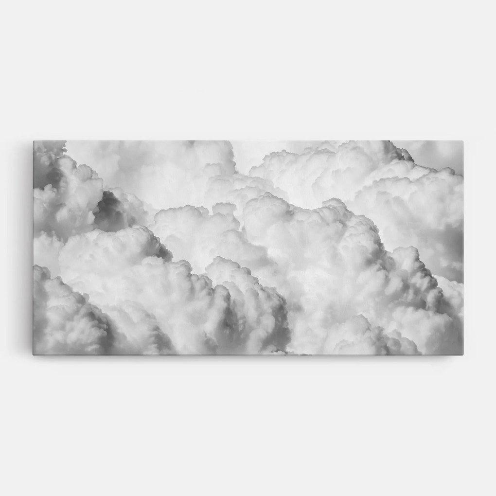 Tablou Canvas, 80x160cm, Dormitor si Living, Peisaje, Nori, Grey Cloudy Sky