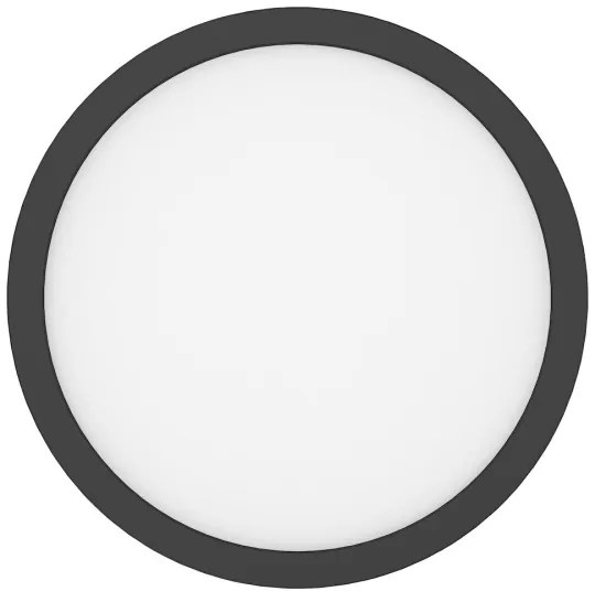 Plafonieră LED EVORA, 18 W, 230 V, temperatură de culoare 3000/4000/6000 K (reglabilă), diametru 22,5 cm, negru