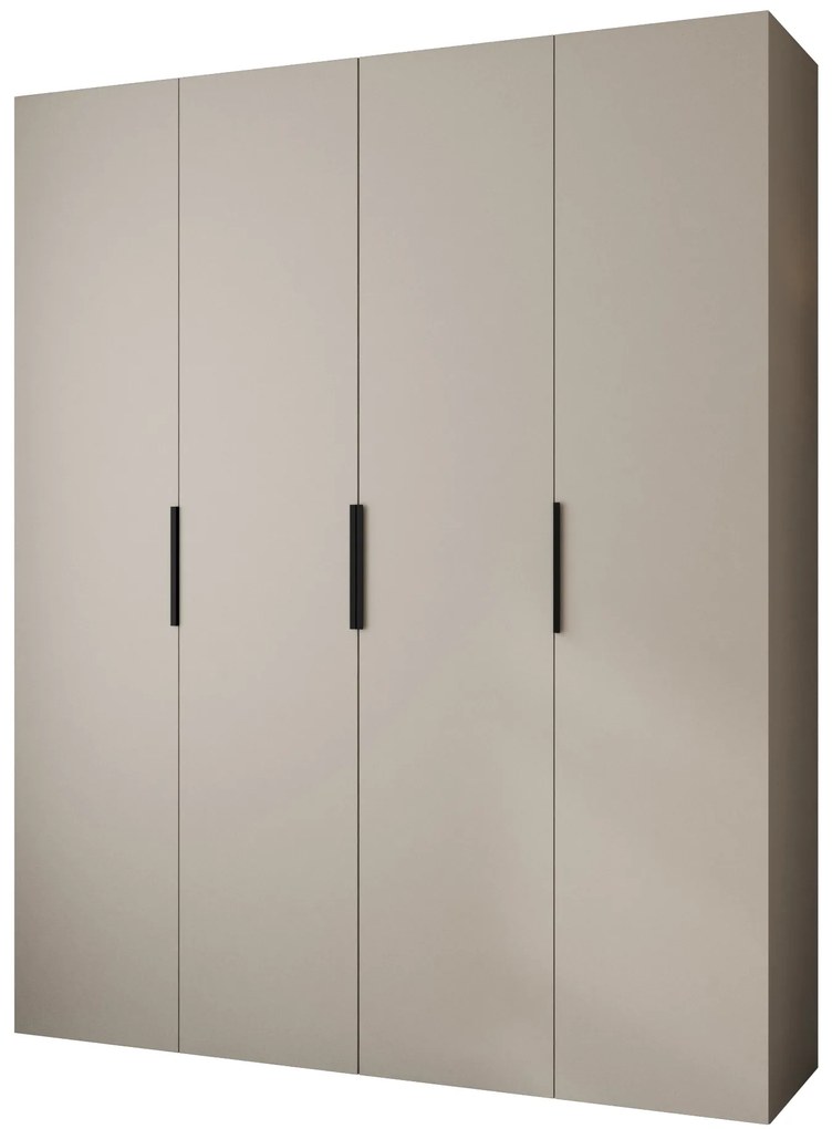 Dulap de haine 200 cm Carmela 40-4 (Cașmir + Negru). 1126675