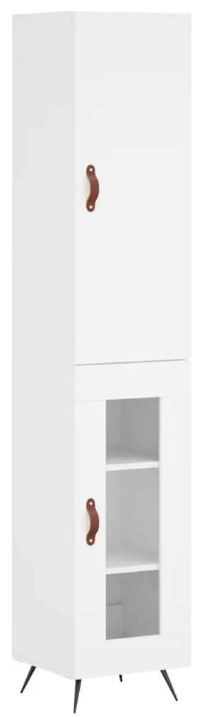 3199017 vidaXL Dulap înalt, alb, 34,5x34x180 cm, lemn prelucrat