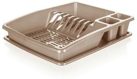 Scurgător de vase Banquet myKitchen,38 x 31 x 7,5 cm, maro