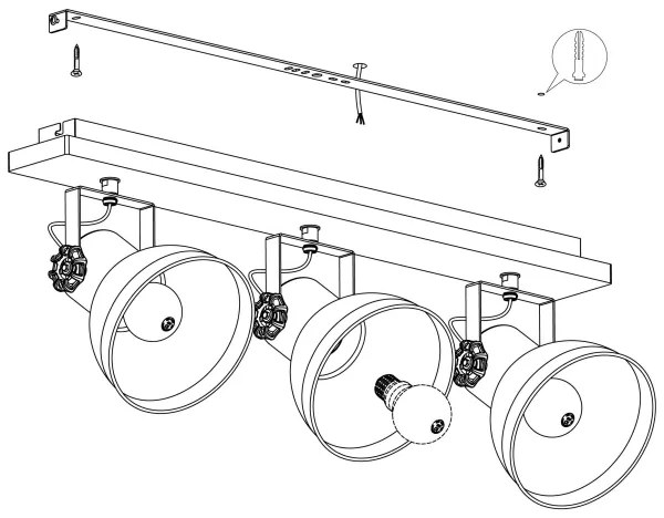 Eglo 49652 - Lampă spot BARNSTAPLE 3xE27/40W/230V