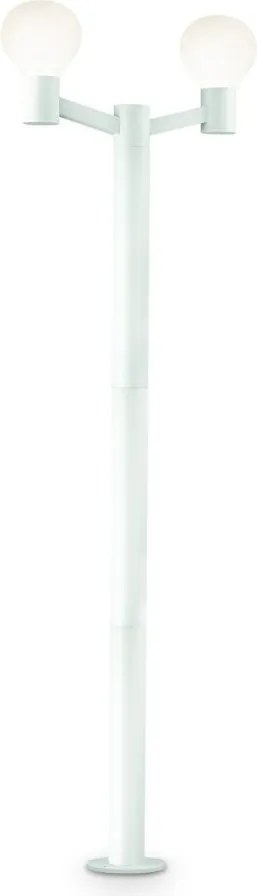 Stalp modern de exterior cu protectie IP44 CLIO PT2 alb 147086