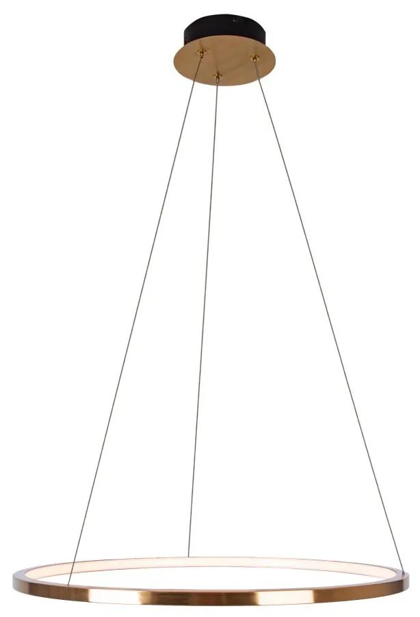 Lustra suspendata LED dimabila design modern QUEEN auriu periat, 70cm