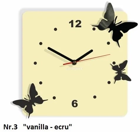 Ceas de perete Fluturi Vanilla-ecru