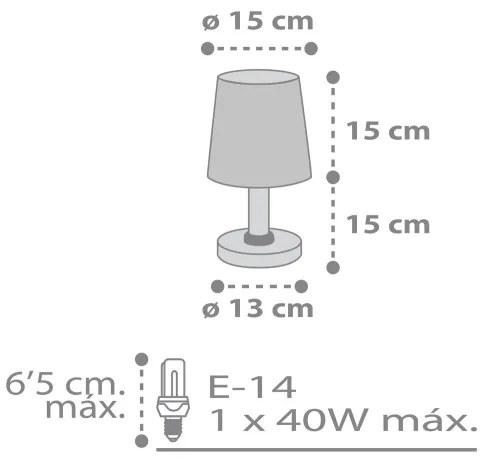 Lampă pentru copii STAR LIGHT 1xE14/40W/230V albă Dalber 82211B