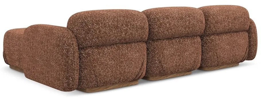 Colțar modular portocaliu/maro (cu colț variabil) Ailani – Makamii