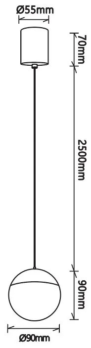 Pendul LED design minimalist, KILDA auriu MA-8440