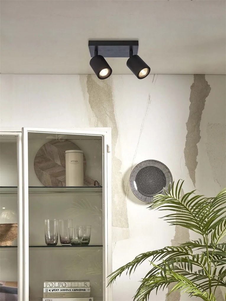 Plafoniera eco din bambus Java/2xGU10, black