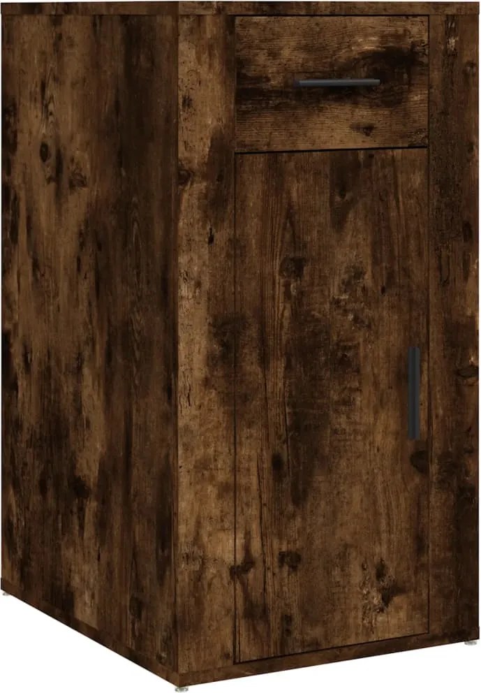 vidaXL Dulap de birou, stejar fumuriu, 40x49x75 cm, lemn prelucrat