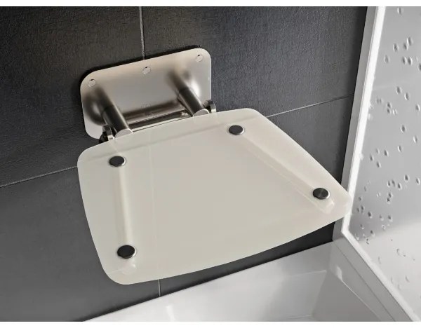 Ravak B8F0000052 - Scaun rabatabil pentru duș OVO, din oțel inoxidabil