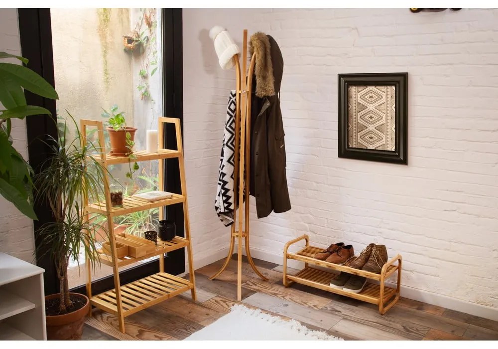 Cuier din bambus Compactor Coat &amp; Hat Bamboo