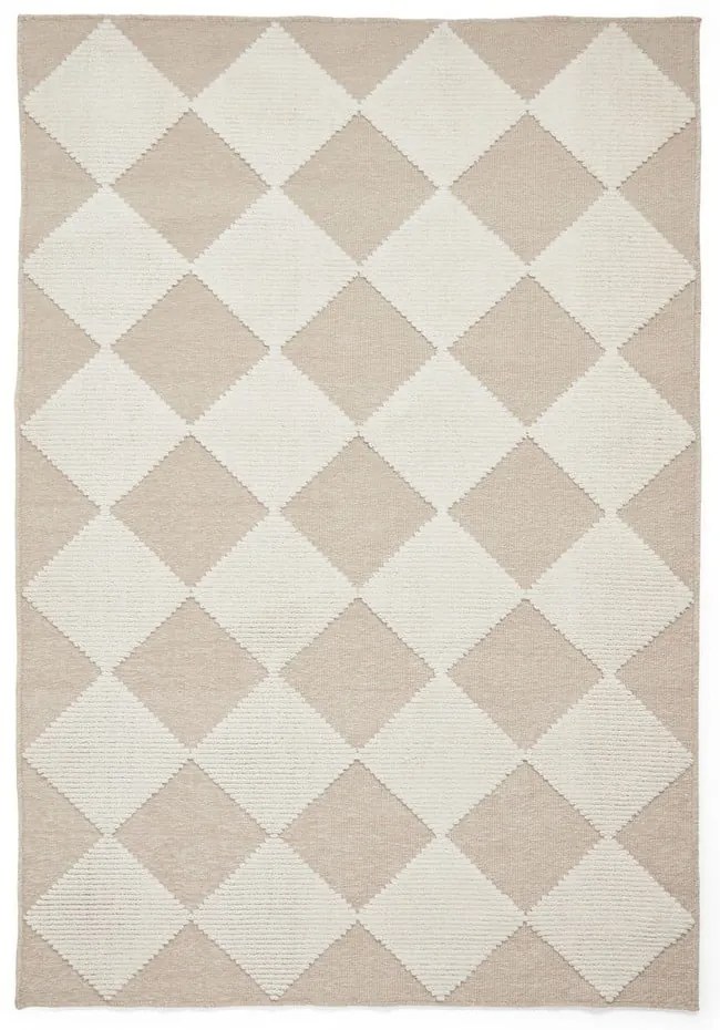 Covor alb-bej lavabil 160x230 cm Lyna Beige&amp;White – Think Rugs
