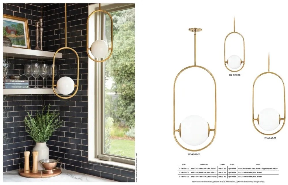 Pendul LUX design modern EVERLEY SMALL