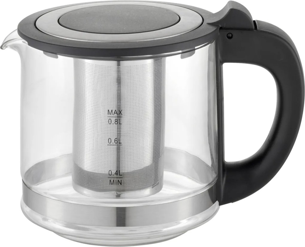 Set fierbator electric plus ceainic Zilan ZLN4858 Argintiu, putere 2200W, capacitate 1.8L si 0.8L