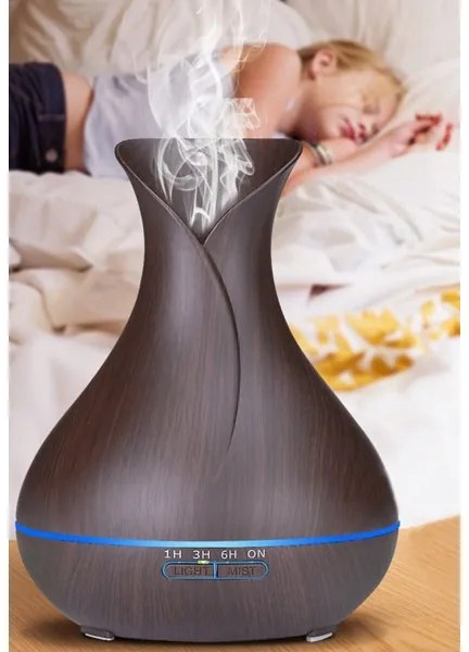 Umidificator și ionizator de aer LED RGB 400 ml