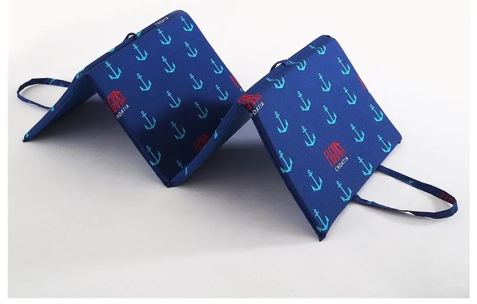 Pernă pentru scaun de grădină albastră pentru șezlong 49x137 cm Anchors – B.E.S.