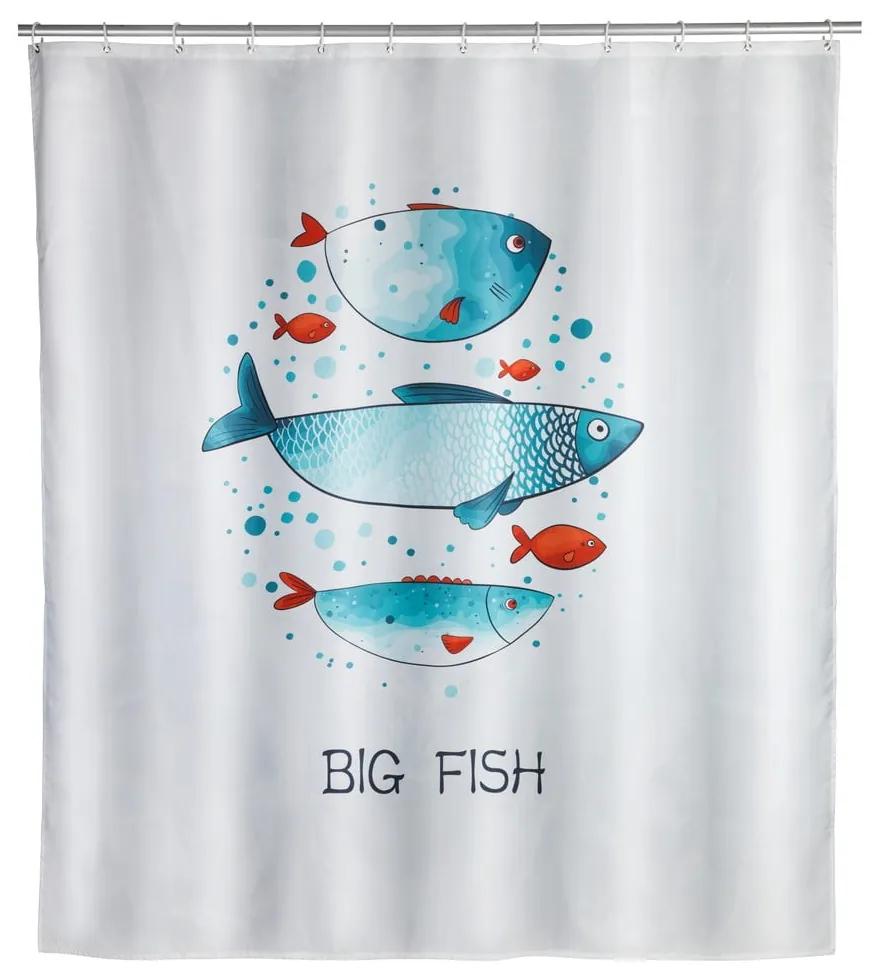 Perdea de baie lavabilă Wenko Big Fish, 180 x 200 cm