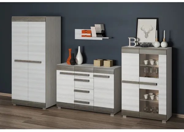 Raft de perete SARPA 23x92 cm alb