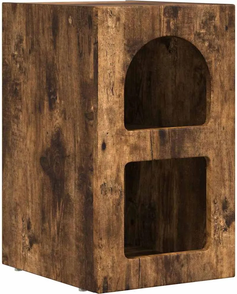 vidaXL Noptieră Stejar fumuriu 29,5 x 33,5 x 50 cm Lemn compozit