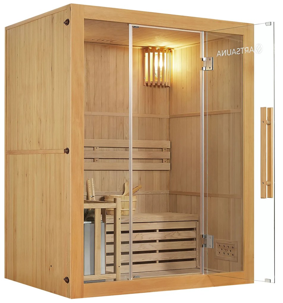 Tradičná saunová kabína / fínska sauna Tampere 150 x 110 cm 4,5 kW