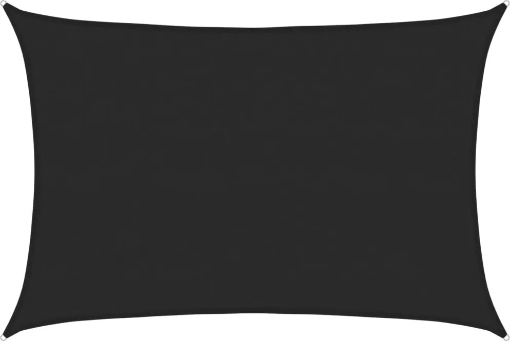 vidaXL Pânză parasolar, negru, 4x5 m, HDPE, 160 g/m²