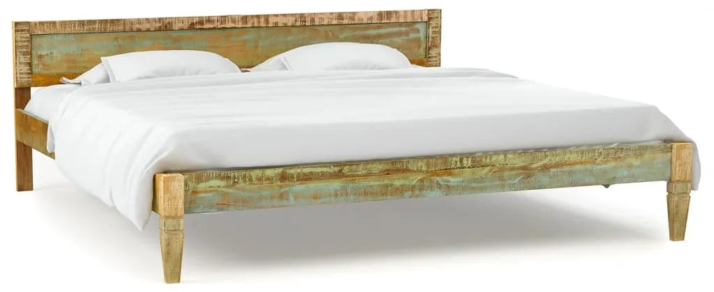 246333 vidaXL Cadru de pat, 160 x 200 cm, lemn masiv de mango