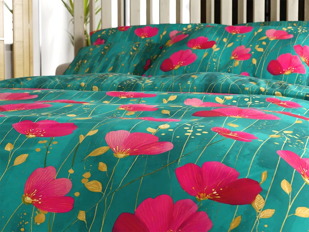 Lenjerie de pat policoton VIVIDELLE POLY verde Dimensiune lenjerie de pat: 70 x 90 cm | 140 x 220 cm