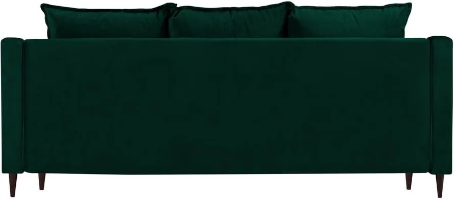 Canapea extensibilă cu 3 locuri și spațiu de depozitare Mazzini Sofas Freesia, verde