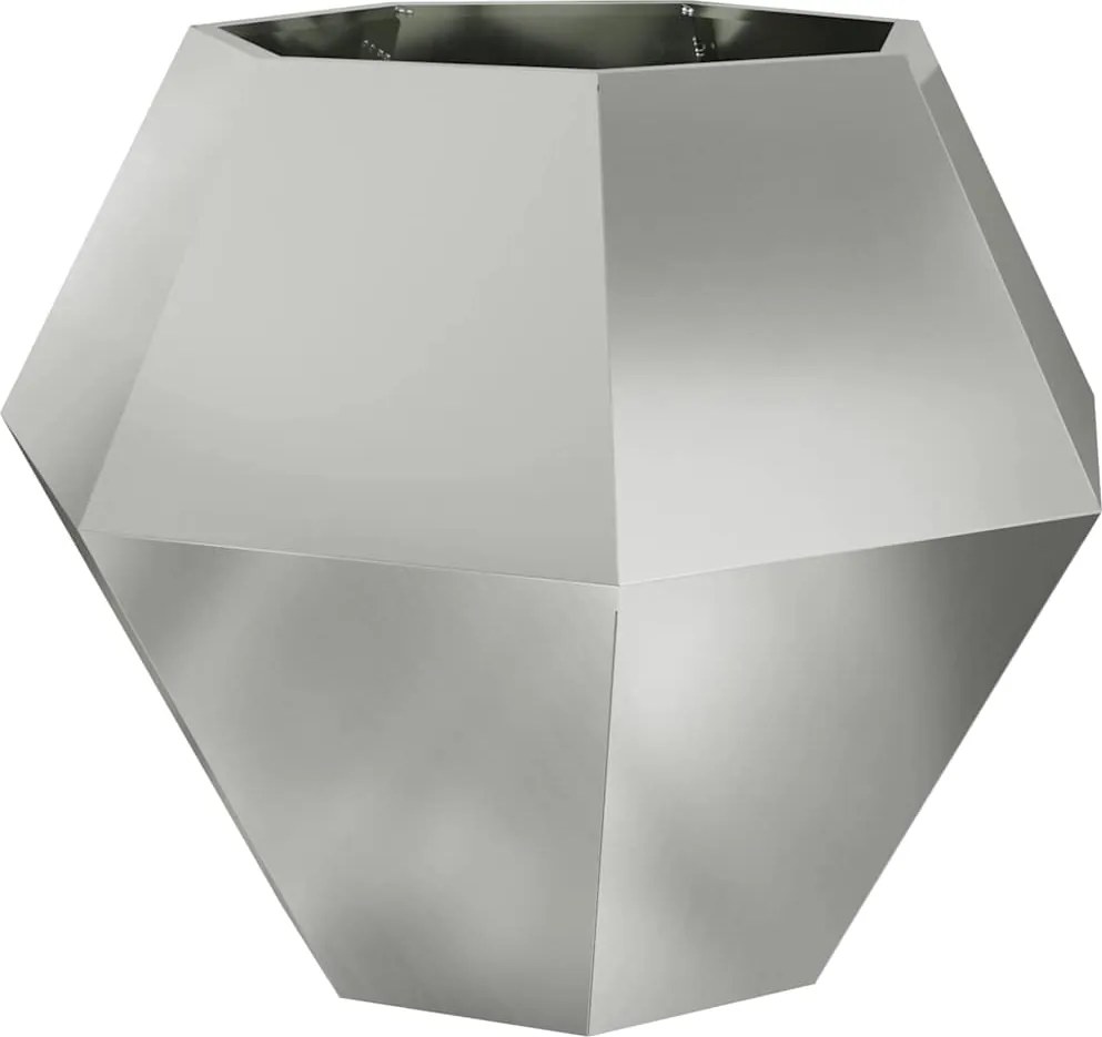 vidaXL Jardinieră Argintiu 100 x 100 x 80 cm Oțel Galvanizat