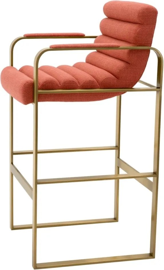 Scaun de bar elegant design LUX Olsen, scalea orange