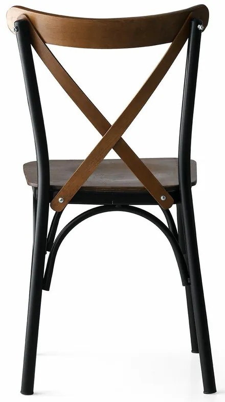 Set de scaune de sufragerie Ahsap Ekol Walnut, 4buc.