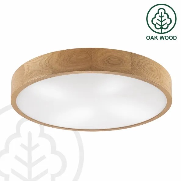 Brilagi - Plafonieră LED CARVALHO 4xE27/60W/230V, stejar, diam. 57,5 cm