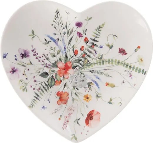 Farfurie pentru desert din porţelan MAC, inimă, 17,5 cm