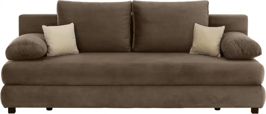 Canapea extensibilă, textil capuccino/bej, CLIV