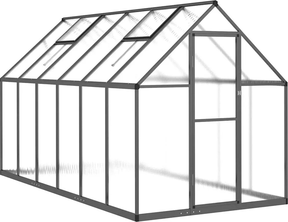 vidaXL Sere cu cadru de bază, antracit, 334x169x195 cm, aluminiu