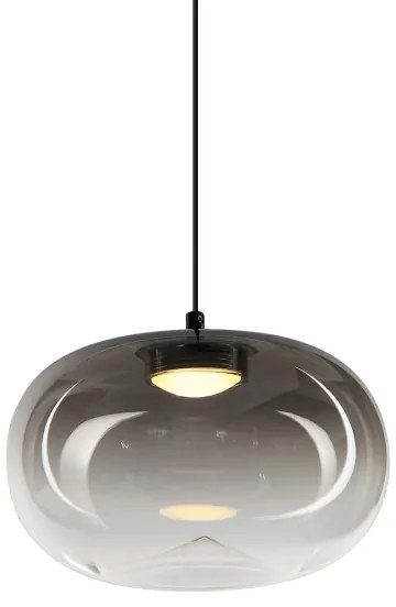 Lustră LED pe cablu VASO LED/4W/230V d. 18 cm negru/fumuriu