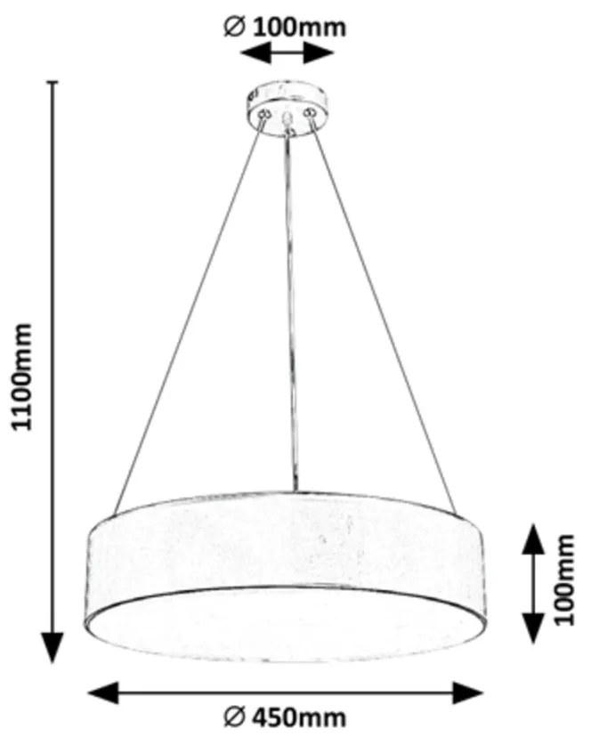 Lustra suspendata design modern circular Renata alba