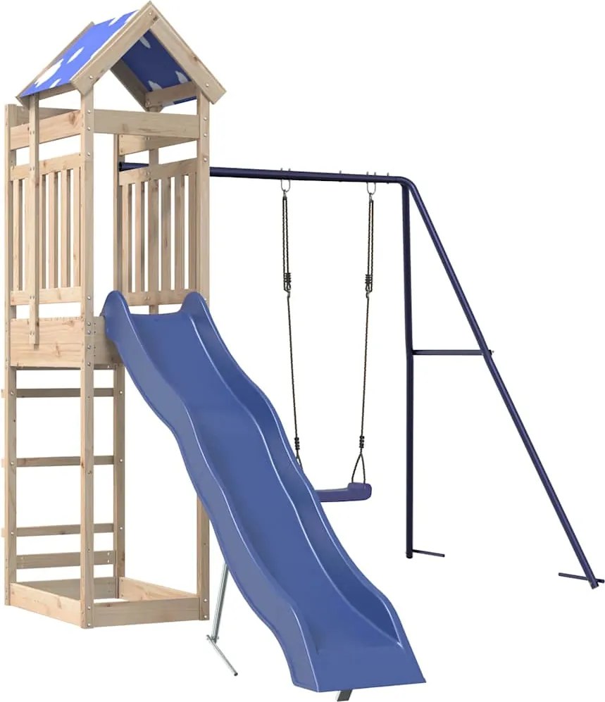 vidaXL Set de joacă pentru exterior, lemn masiv de pin