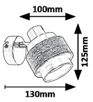 Rabalux 5379 - Aplică perete spot BASIL 1xE14/40W/230V
