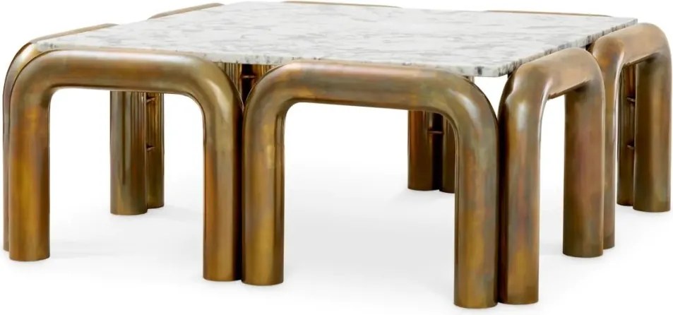 Masuta Cafea LUX cu Blat din Marmura, Sunwood