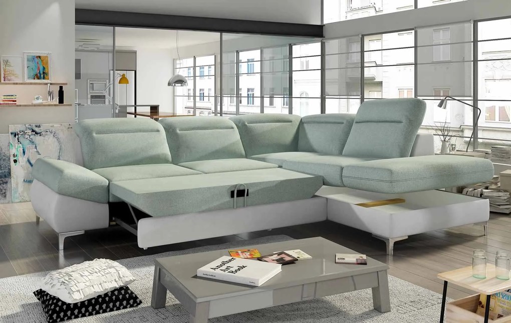 Coltar living extensibil Timola L pe dreapta – L276 x l215 x h95 cm