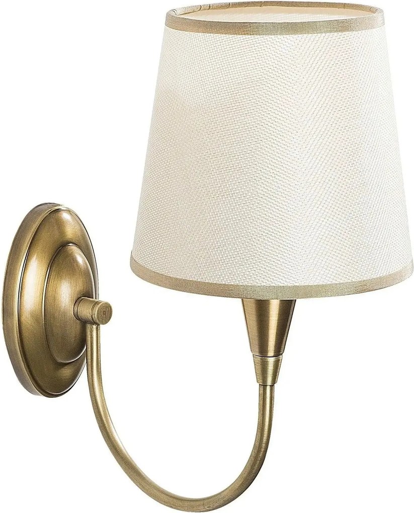 Lampa perete PARDO 3031, auriu/alb, metal/material textil, 16x28x31 cm
