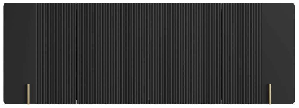 Comodă Malmi 200 cm suspendată - negru mat / auriu